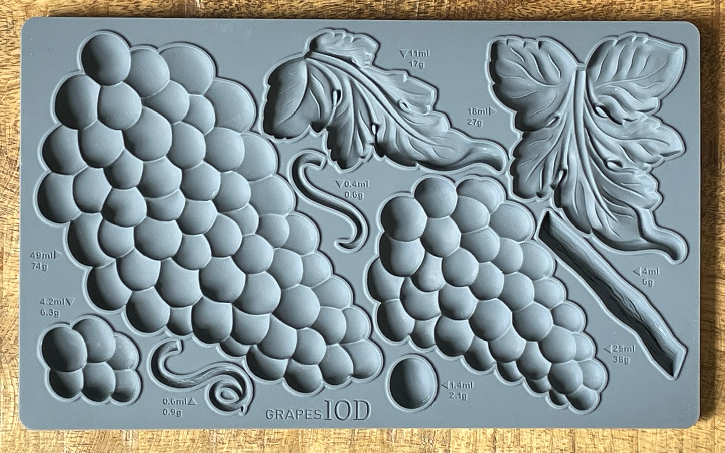 Grapes 6x10" Decor Mould by Iron Orchid Designs (IOD) - Limited Supply (Retired)