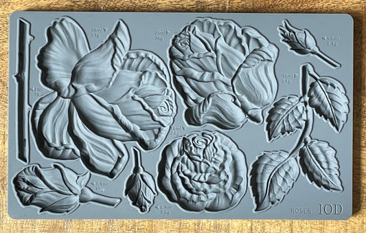 Roses 6x10" Decor Mould by Iron Orchid Designs (IOD)